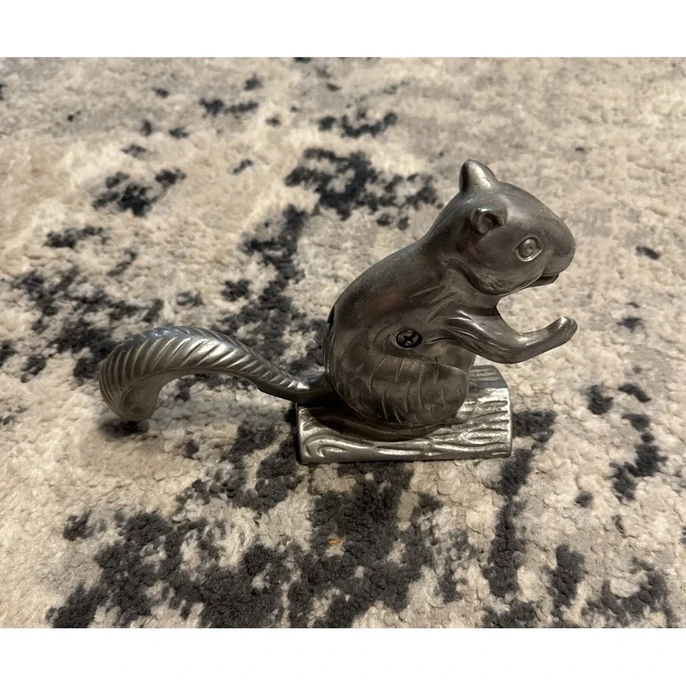 Vintage Crackit The Squirrel Nutcracker Cast Aluminum